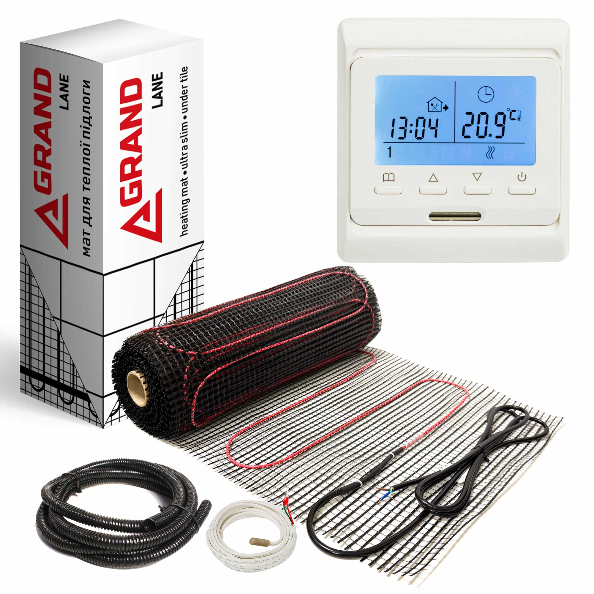 Двухжильный нагревательный мат Grand Lane GL-mat 180 + программируемый терморегулятор